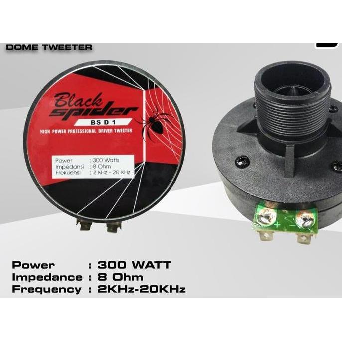BEBAS ONGKIR - DRIVER HORN TWEETER MAGNET BLACK SPIDER BS D-1