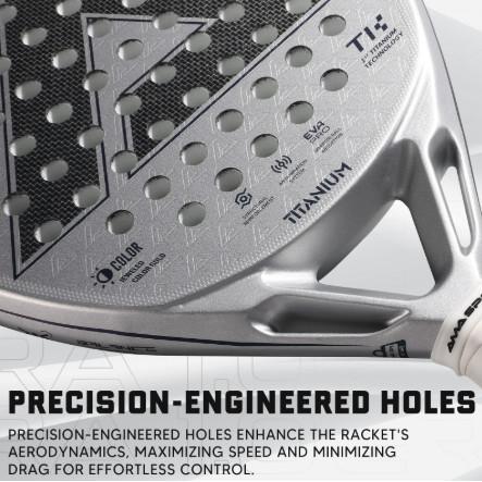 Raket Padel Amasport Era 1.0 Titanium Original 18K Carbon, Power Rebound