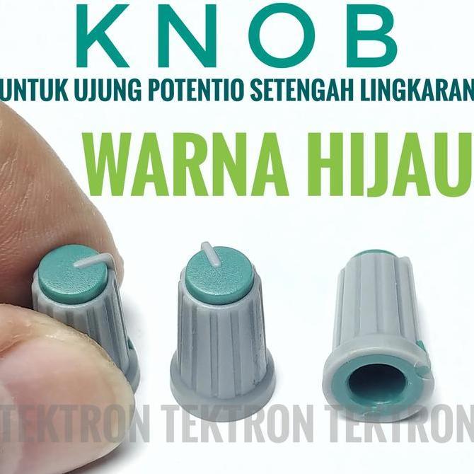 Baru (1) Knob Potentiometer Hijau Knop Potensio Setengah Lingkaran Mixer Power tek70n Kualitas Baik