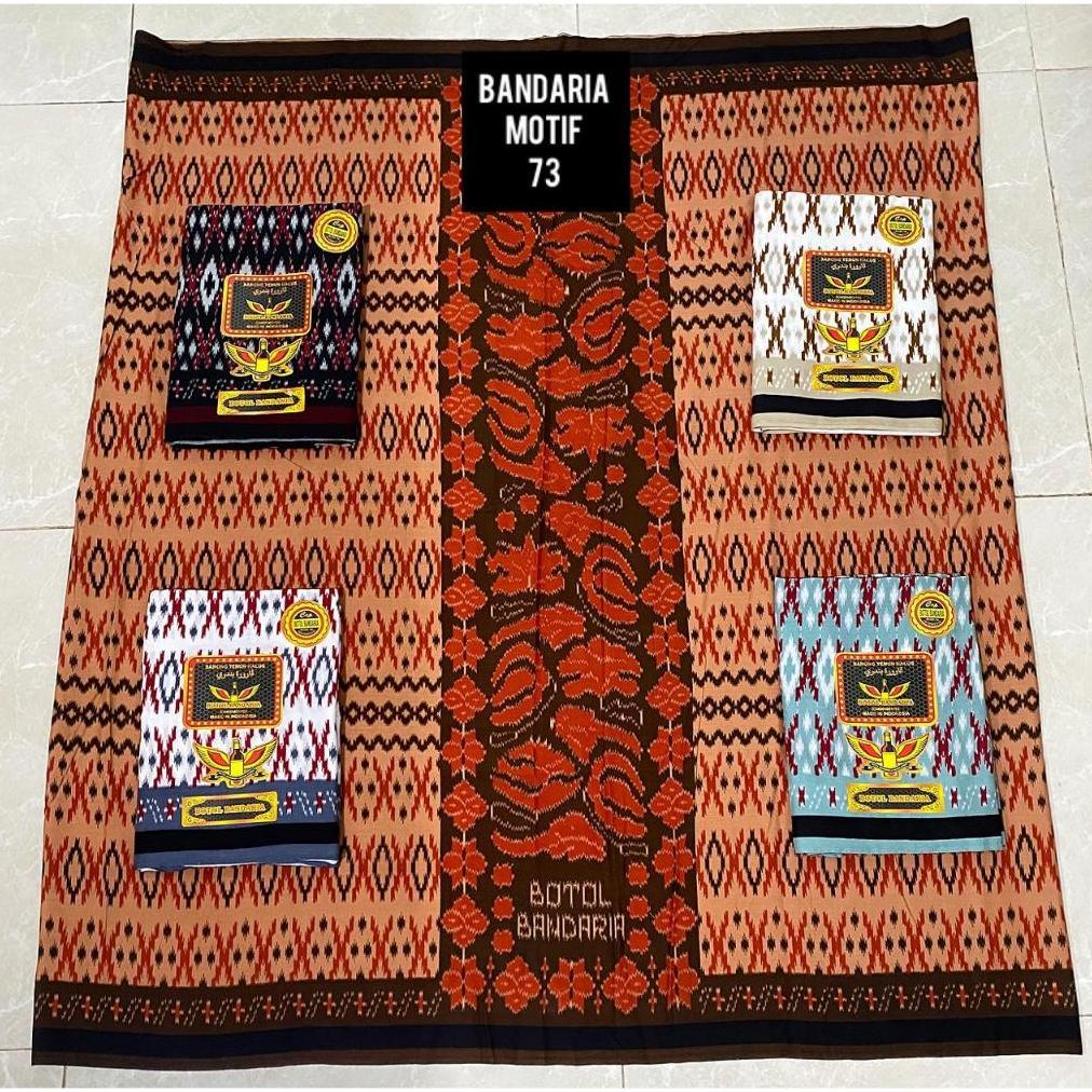 Promo Ramadhan Sarung Goyor Printing Botol Bandaria Bin Syech Sarung Goyor Semi Tenun Bandaria