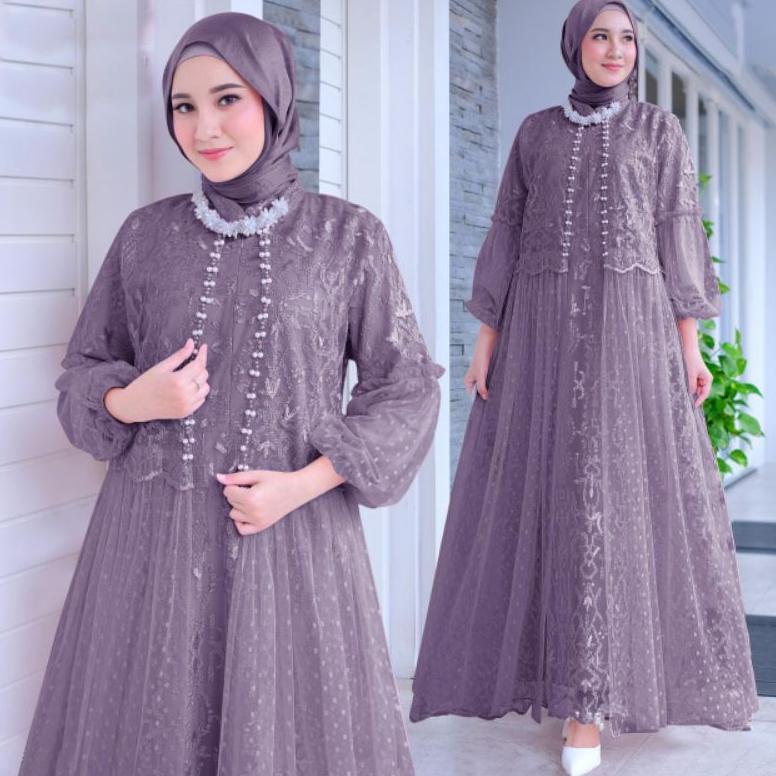 BEST SELLER MAXI EFIKA ( M L XL XXL ) NEW GAMIS PESTA SERAGAM ACARA BAJU BRIDESMAID GAMIS CANTIK GAM