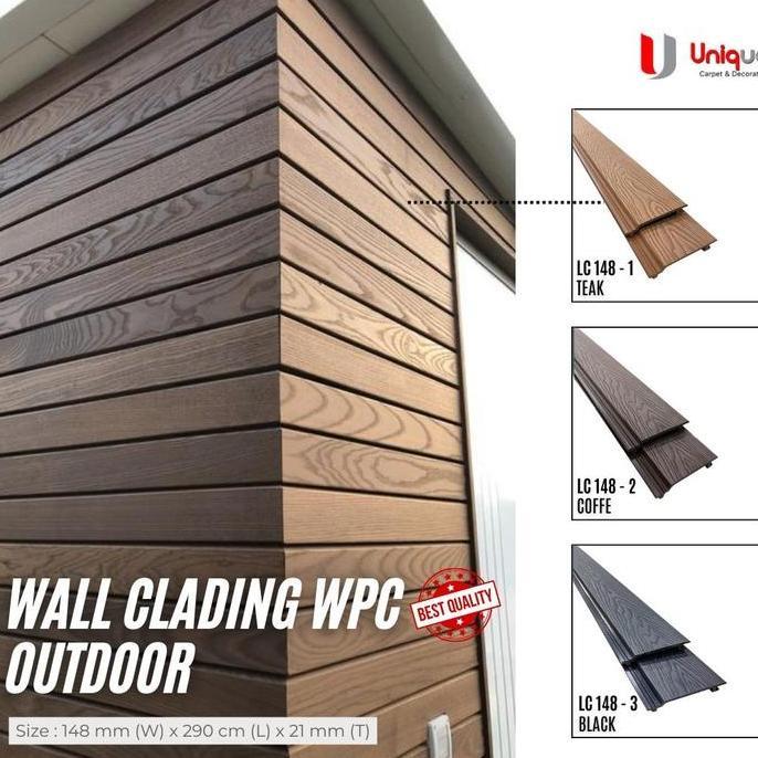 PROMO - WPC Plafon / Ceiling WPC /  Wood Panel Dinding Outdoor / Wall Cladding
