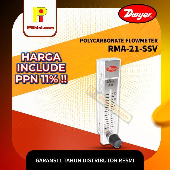 Dwyer RMA-21-SSV Rate-Master Polycarbonate Flowmeter