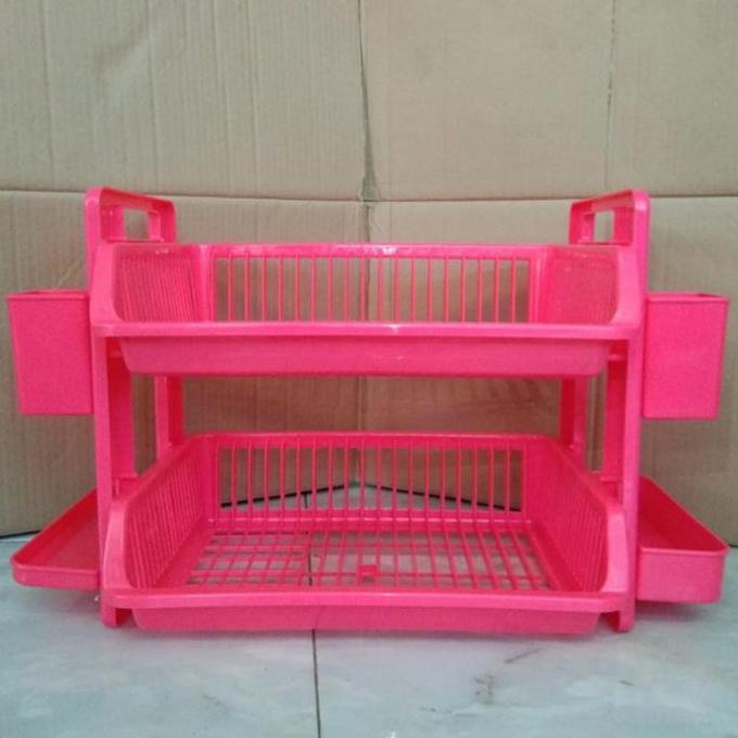 TERLARIS - MULTI KITCHEN RAK MASPION / RAK PIRING GELAS SUSUN 2 PLASTIK