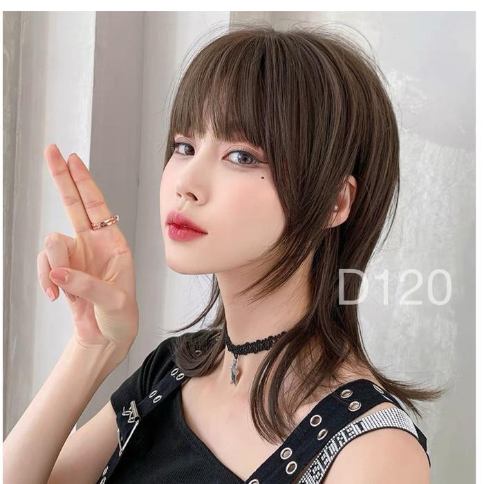 Aegyoshoppe - D120 Pixie Mullet Full Wig Korea 45 Cm - Wig Rambut Palsu Wig Wanita Korea Style Aesth