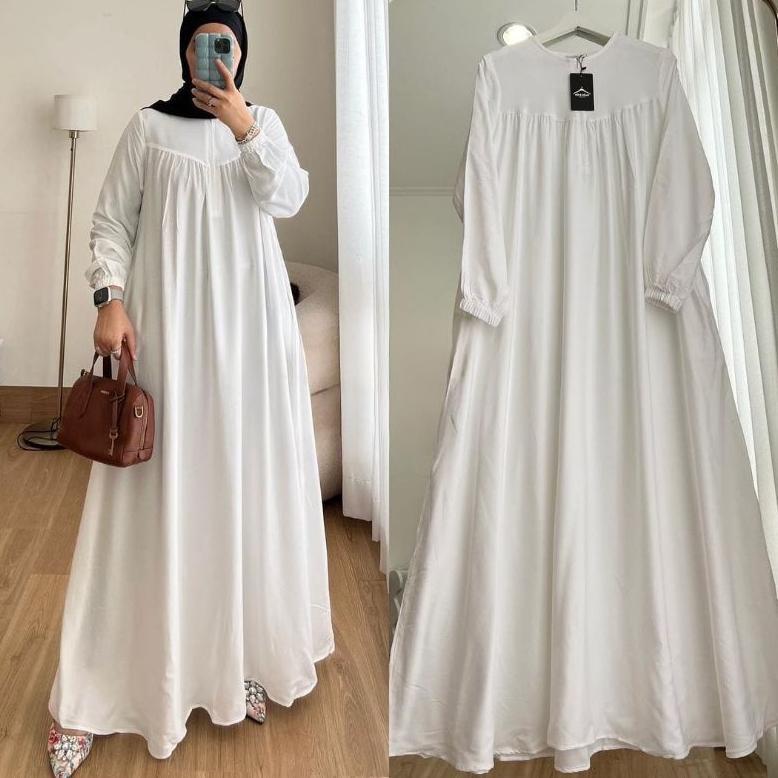 DISKON GAMIS PUTIH MANASIK HAJI BAJU MUSLIM WARNA PUTIH GAMIS DEWASA WARNA PUTIH