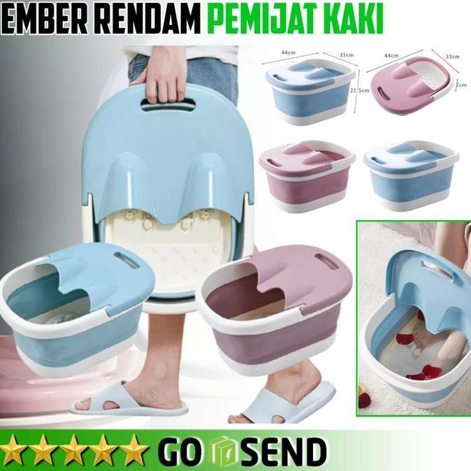 TERBARU - Ember Kaki Lipat Baskom Bak Rendam Kaki Manicure SPA Pemijat Kaki