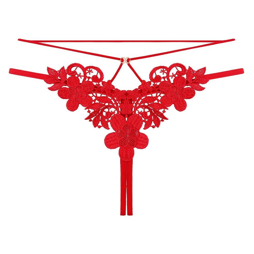 HOT Celana Dalam Wanita Sexy hot open G String Bordir Bunga cd C117