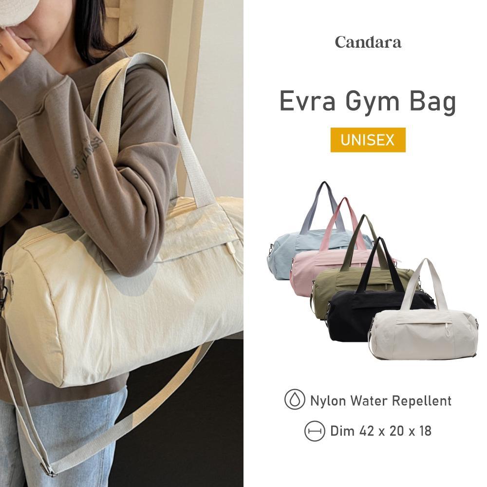 Evra Gym Bag - Tas Olahraga Yoga Travel Nylon Medium Unisex Duffle Bag