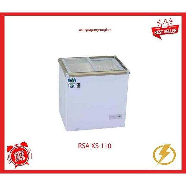 Promo FREEZER BOX KACA RSA 100 LITER - XS 110 Diskon