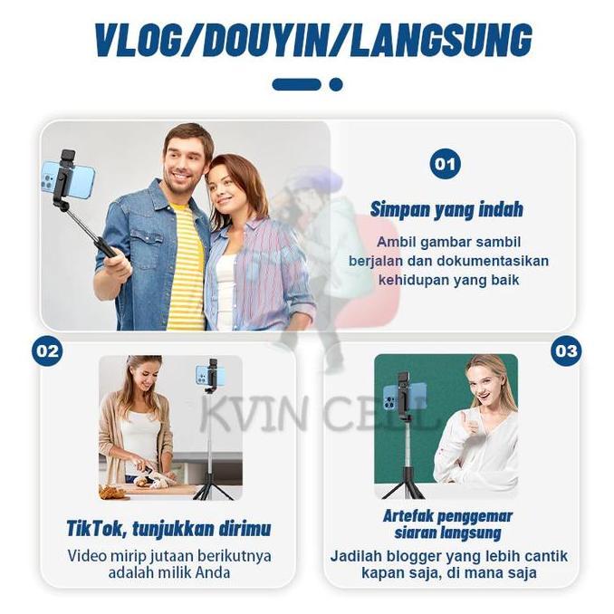 23Daggdedet - Tongsis / Tongsis Tripod / Tongsis 3 In 1 / Selfie Stick / Tongsis Hp / Tongsis Blueto