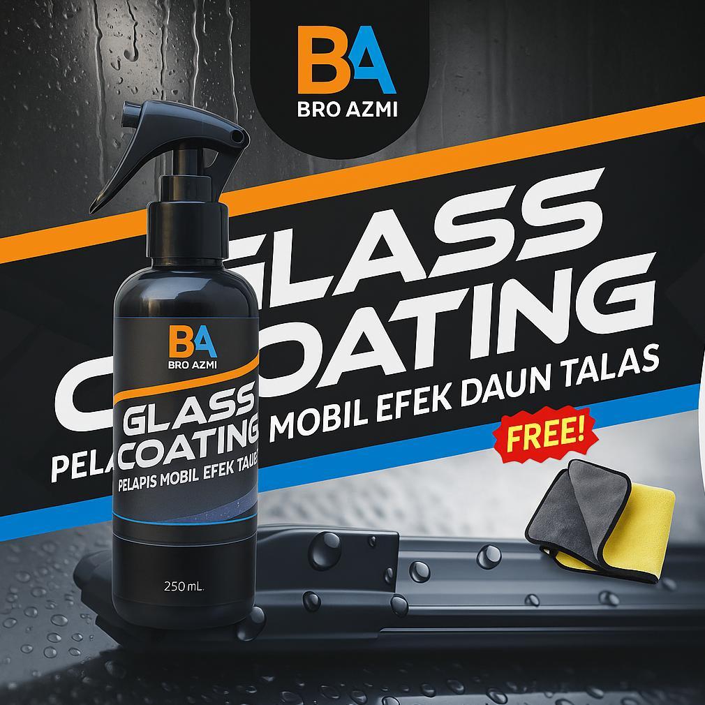 Glass Coating Pelapis Kaca Mobil Efek Daun Talas