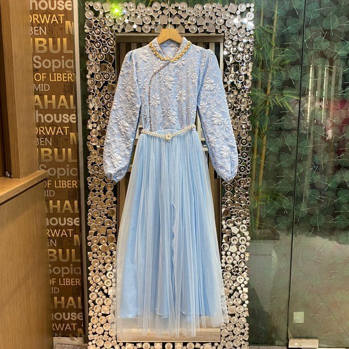 Gamis Syahnaz PART 3 (GAMIS + OBI BELT) by bombshellstores / set wanita / set 2 in 1 / ootd kondanga