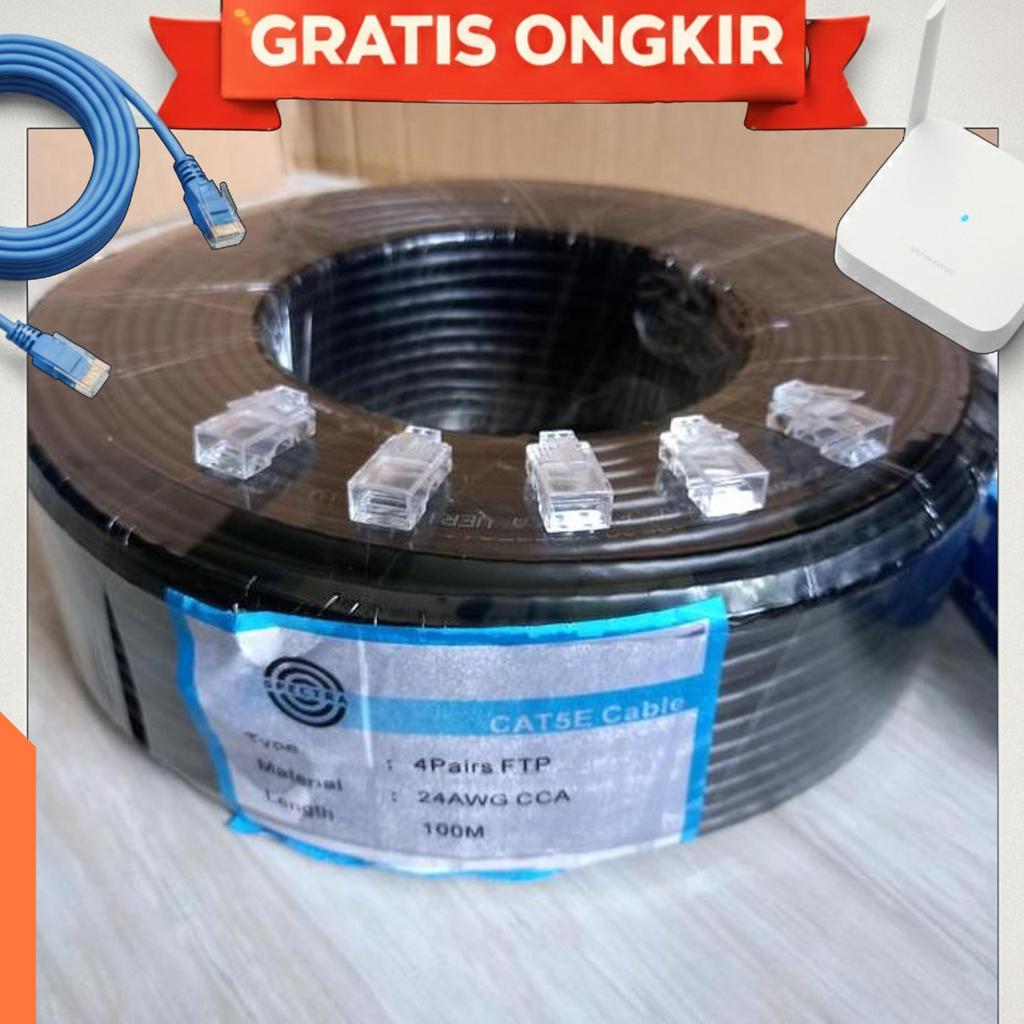 Paketan Lan Tester Rj45 Rj11 Dan Kabel Lan 100Meter Bonus 5 Konektor