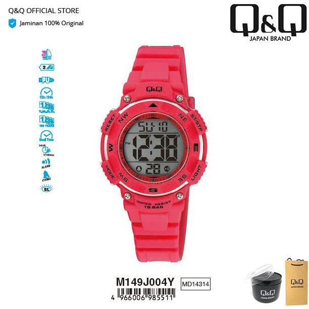 Q&Q QnQ QQ Original Jam Tangan Casual Fashion Digital Karet - M149 M149J Water Resist (TERBAIK) (TER
