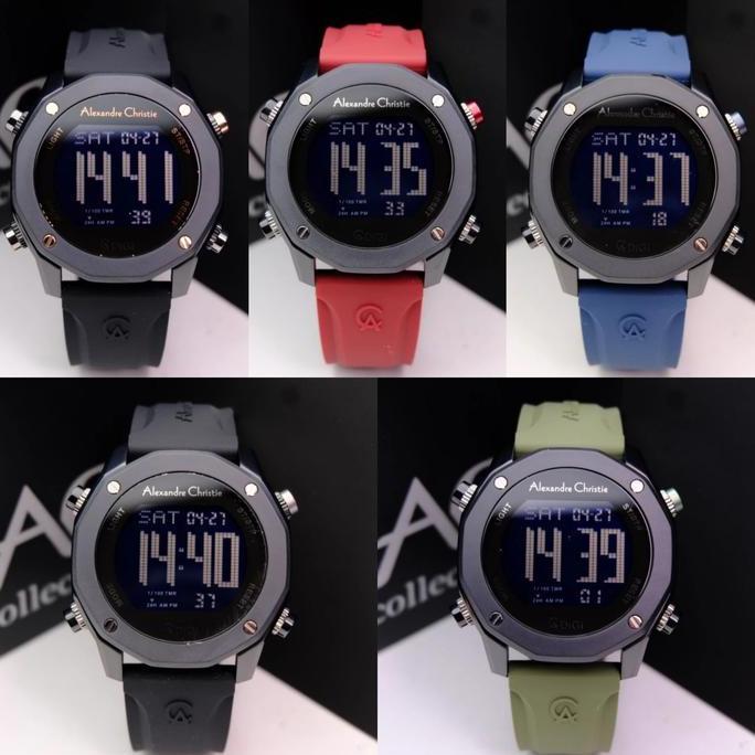 JAM TANGAN PRIA ALEXANDRE CHRISTIE AC9377 AC 9377 BLACK YELLOW