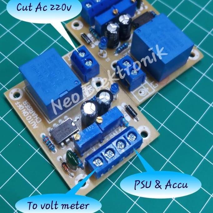 kit charger aki auto on off 12v - charger accu