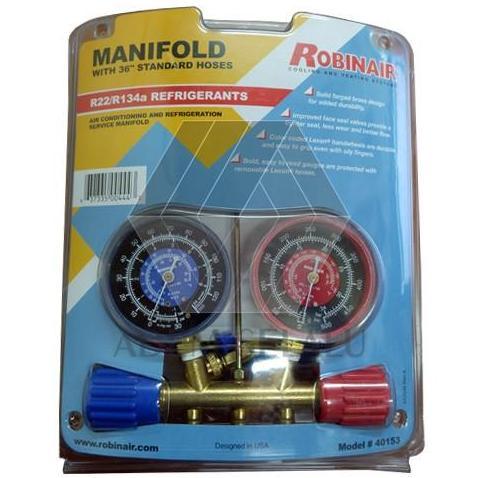 Manifold Set R22 R134a Robinair tipe 40153 | Analyzer AC R22