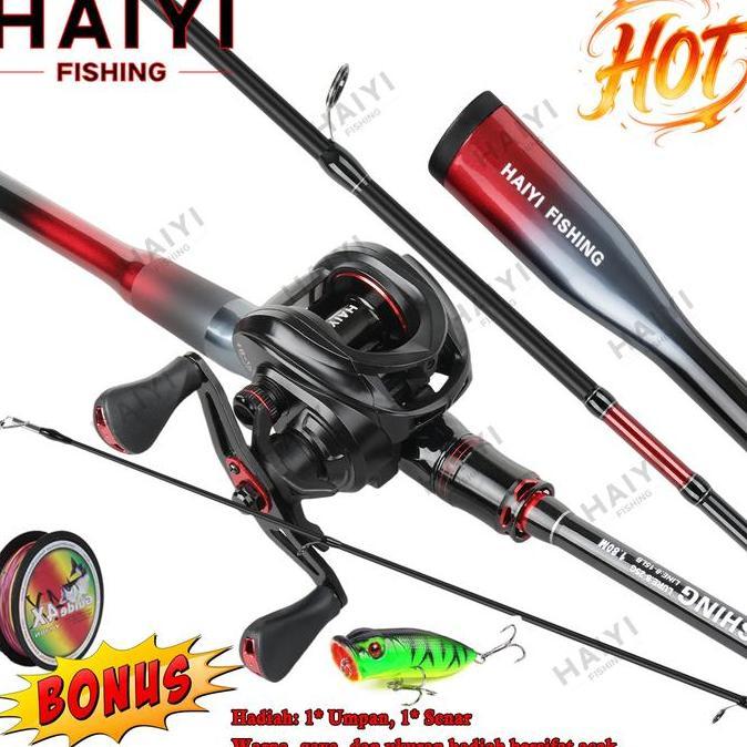 sahaneka2 - haiyi fishing 1.65m/1.8m/2.1m/2.4m joran pancing set pancingan set lengkap / joran panci