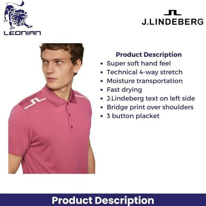 Baju Golf Pria J.Lindeberg Lionel Polo Shirt