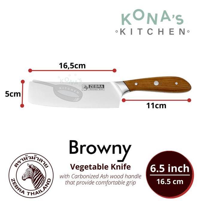 Zebra Vegetable Knife Browny 6,5" (990610) / Dapur