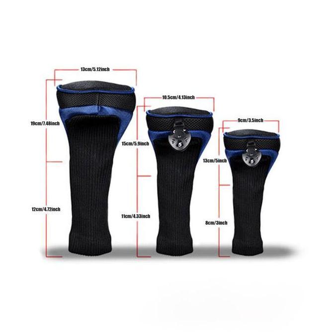 Isi 3 Sarung Stick Golf Head Cover Stick Golf Sarung Stick Golf