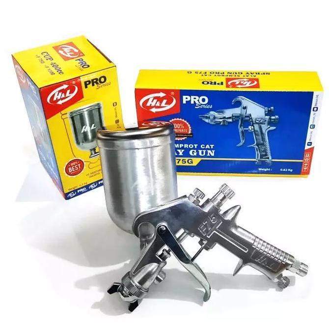 HNL F75G SPRAY GUN - ALAT SEMPROT CAT BODI CHROME