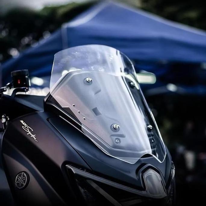 Windshield Visor Nmax Turbo Neo S 2024 Cyborg Sirip Riben dan Bening  Motor