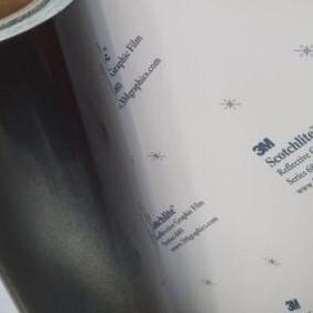 Stiker Sticker 3M 680 85 Black Hitam Reflective Reflektif Nyala Putih