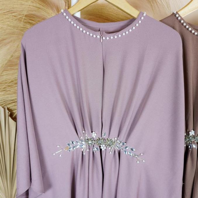 UPFRADE STYLE  Allaya Kaftan Lebaran (Gamis Mutiara Busana Muslim Wanita) Batwing  Cantik Dress  Pes