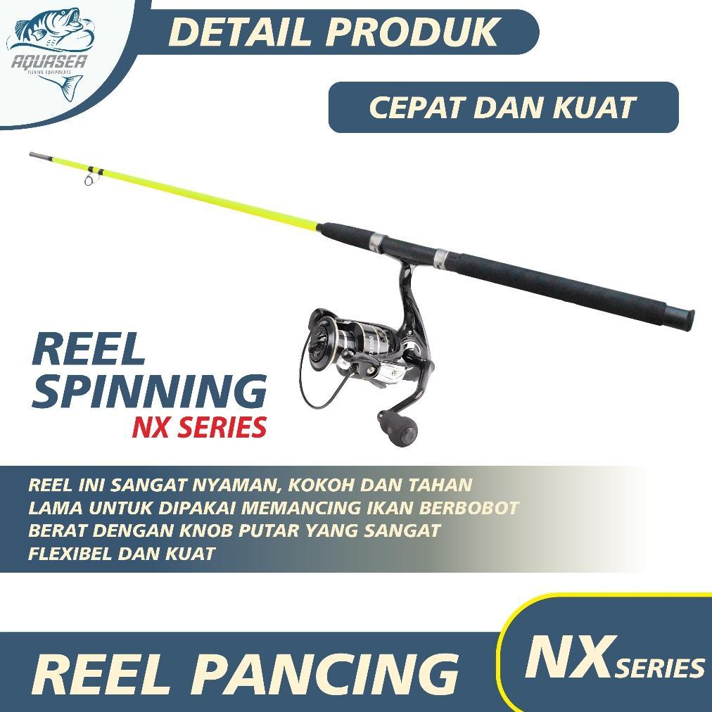 promo terbaru aquasea - reel pancing spinning full reel nx  gulungan pancing kuat reel pancing lautm