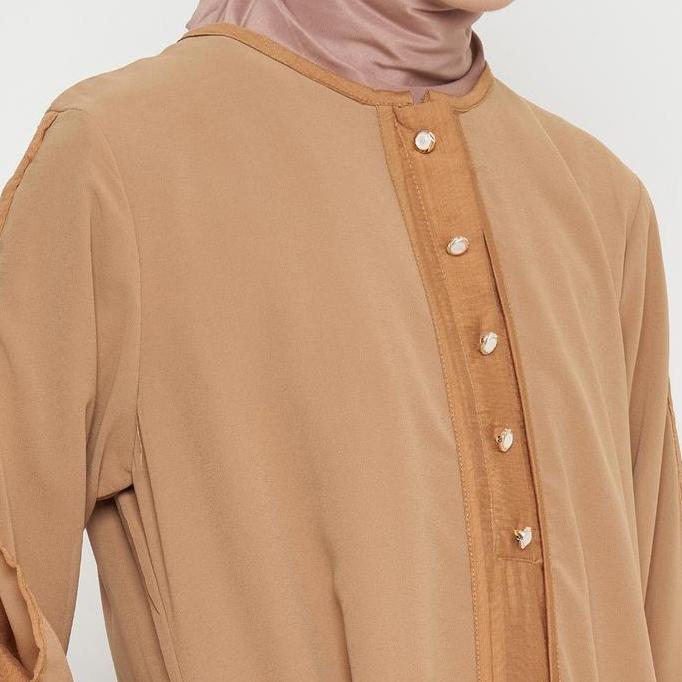 Gamis Wanita Pakaian Muslim Wanita Gamis Slit Warna Coklat SR277 (TERBAIK) (TERBARU) (TERMURAH)