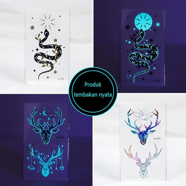 [COD]1 Pcs Tato Temporer Tahan Lama 15 Hari Tato Temporer Anti Air/tato Bercahaya Di Malam Hari/tato