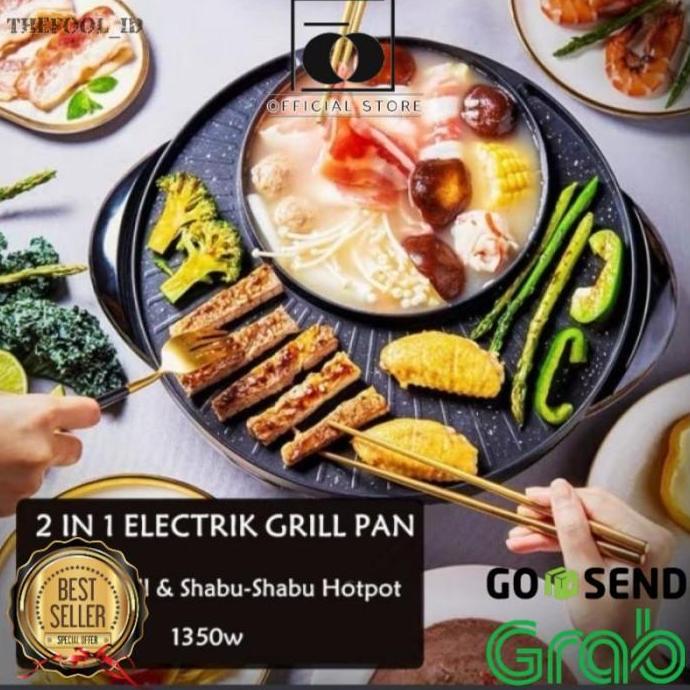 YORKSHIREY TF ORIGINAL 100% SQ Electric Hotpot and Grill 2in1 - DIJAMIN ORIGINAL