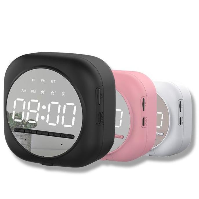 FYODORU Speaker Jam Bluetooth Mini Versi 5.0 + Alarm dan Radio Q-12