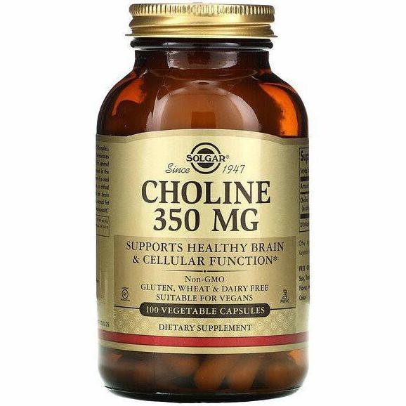 Solgar, Choline, 350 Mg, 100 Vegetable Capsule _Vibes