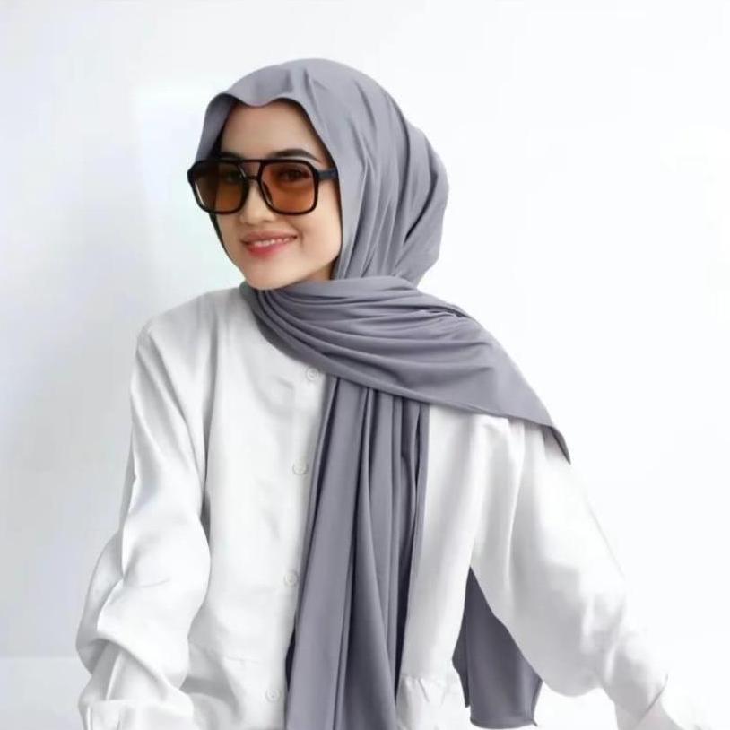 PROMO By assalam - 88RB dpt 7pcs pasmina kaos rayon hijab jilbab pashmina kaos jersey mleyot grosir 