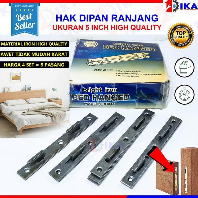 NAKATEKNO Hak Dipan Ranjang 5" inch ( 1Set 4Psg ) / Bed Fitting / Bracket Ranjang Besi Tebal Kuat
