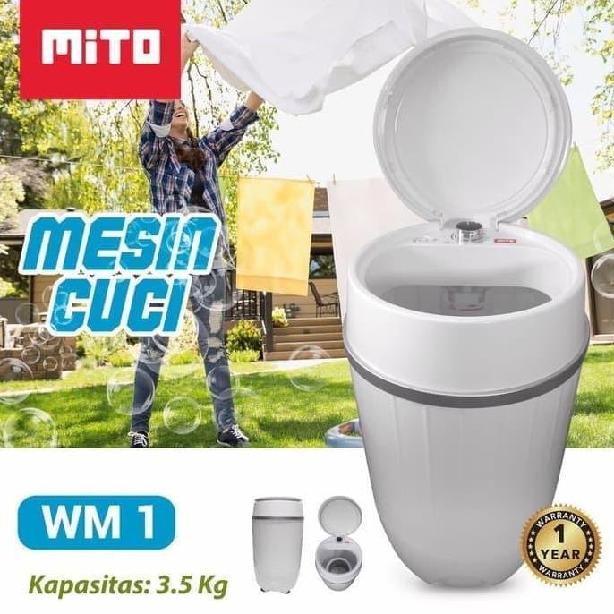 BEBAS ONGKIR - Mesin Cuci 1 tabung MITO MITOCHIBA Mini kecil topload WM 1 WM1 laundry