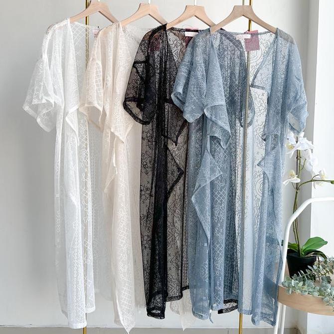 Emikoawa Outer Lace Brukat Brokat Wanita Kondangan Emikoawa Luaran Blazer