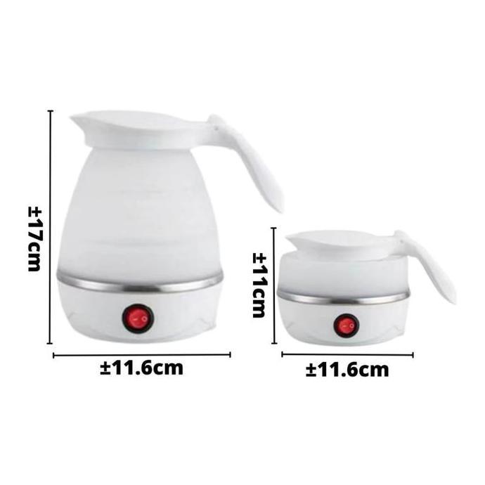 PROMO DISKON - SASUMA Teko Listrik Lipat Portable 600ml Pemanas Air Foldable Electric Kettle Camping