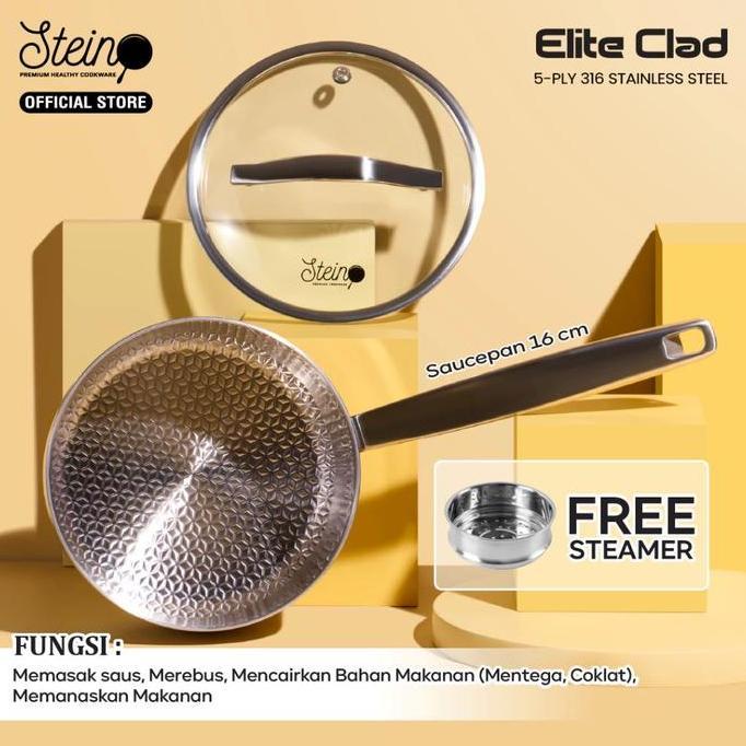 Stein Elite Clad Reguler Set - Stein Panci Set Stainless Steel