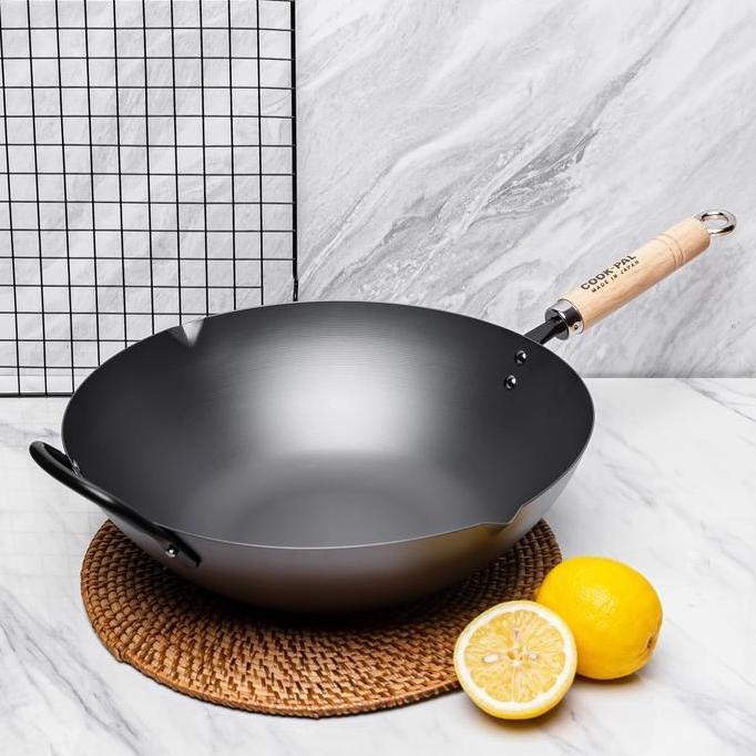 Wajan Jepang YOSHIKAWA Carbon Steel Beijing Wok COOK-PAL