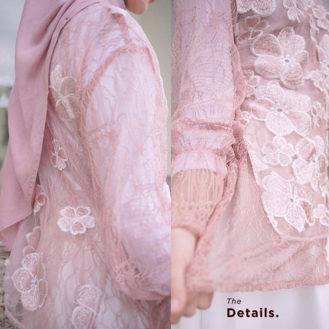 Delova Wardrobe - DIRA OUTER BLOUSE Modern Casual Atasan Baju Pakaian Dress Wanita Brukat Tali Tulle