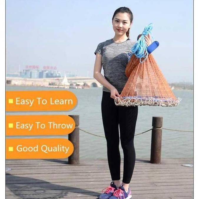 Jala lempar / Jaring lempar ikan udang / jaring ikan lempar NILON DIN