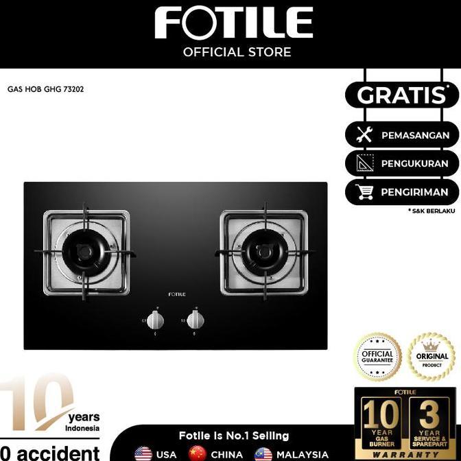 FOTILE Kompor Gas / Gas Hob - GHG73202 - 8 Safety Protection