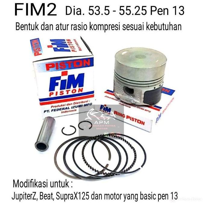 PISTON KIT FIM2 MENTAH PEN 13 Os 53,5mm 53,75mm 54mm 54,5mm 54,75mm, 55mm, 55,25mm