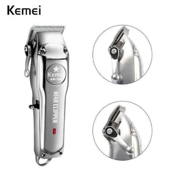 Alisman_Grosir - Kemei 1997 Alat Cukur Listrik Kemei 1997 Bisa Cas Body Metal Km-1997 Professional C