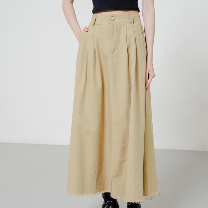 This Is April Rok Maxi Panjang Wanita Pevita Skirt Navy, White dan Khaki (TERBAIK) (TERBARU) (TERMUR