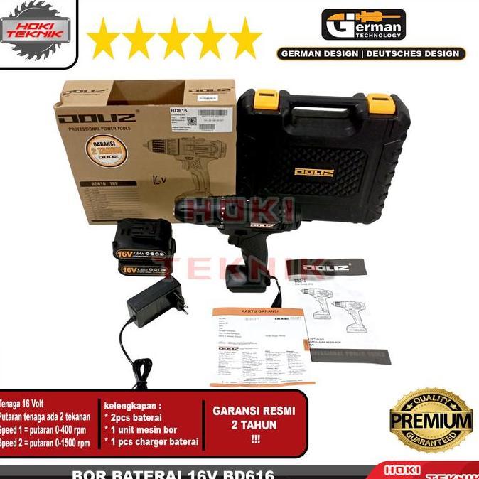 Spesial Doliz Bd616 Mesin Bor Cordless 16 Volt Bor Baterai Doliz Bd 616
